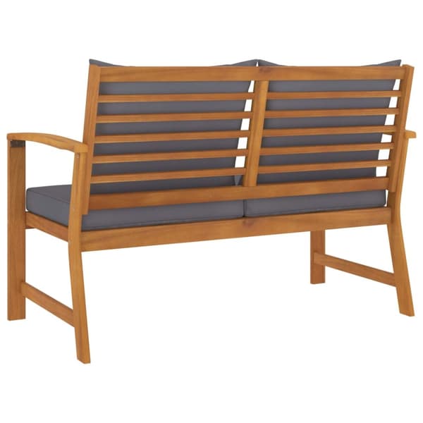 Puutarhapenkki tummanharmaa tyyny 120 cm täysi akasiapuu - Puutarhapenkki - Puutarhapenkit - Home & Living