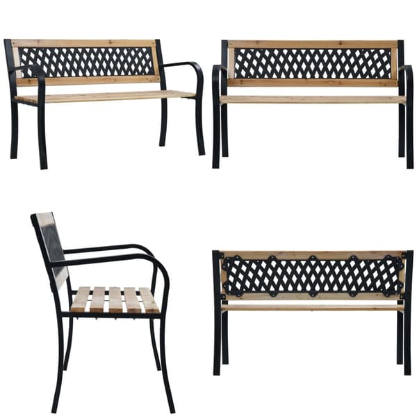 Trädgårdsbänk 120 cm trä - Trädgårdsbänk - Utomhusbänk - Home & Living