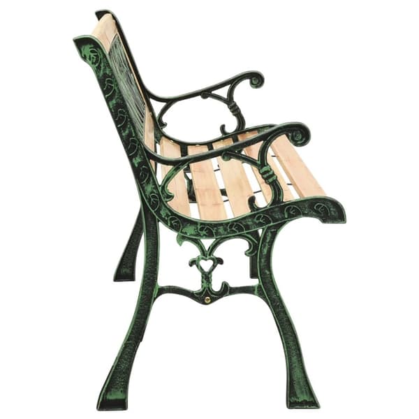 Trädgårdsbänk 122 cm gjutjärn och massivt granträ - Trädgårdsbänk - Utomhusbänk - Home & Living