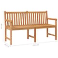 Miniatyrbillede 8 af 8: Havebænk 150 cm massivt teaktræ - Havebænk - Havebænke - Home & Living