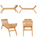Miniatyrbillede 1 af 7: Havebænk 126 cm massivt teaktræ - Havebænk - Havebænke - Home & Living