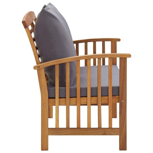 Havebænk med hynder 119 cm massivt akacietræ - Havebænk - Havebænke - Home & Living