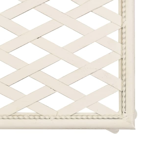 Trädgårdsbänk schäslong 128 cm metall antikvit - Trädgårdsbänk - Trädgårdsbänkar - Home & Living