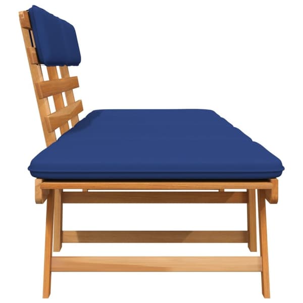 Trädgårdsbänk med dynor 2-i-1 190 cm massivt akaciaträ - Utomhussolstol - Utomhussolstolar - Home & Living