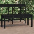 Miniatyrbillede 2 af 9: Havebænk 109x44x45 cm massivt fyrretræ sort - Havebænk - Havebænke - Home & Living