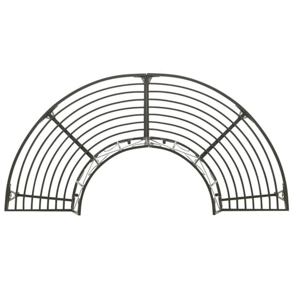 Trädbänk halvrund 160 cm stål - Utomhusbänk - Utomhusbänkar - Home & Living