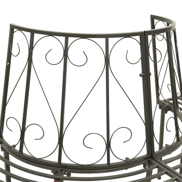 Trädbänk halvrund 160 cm stål - Utomhusbänk - Utomhusbänkar - Home & Living