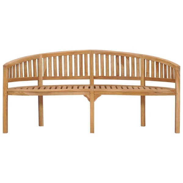 Bananbænk 180 cm massivt teaktræ - Havebænk - Havebænke - Home & Living