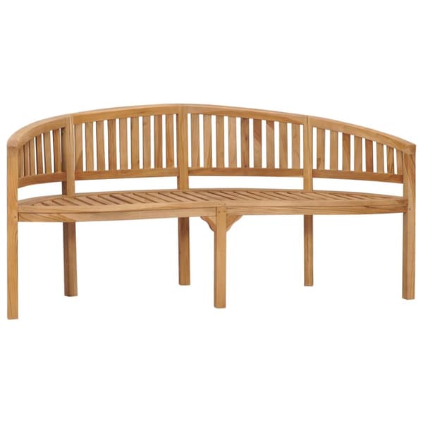 Bananbænk 180 cm massivt teaktræ - Havebænk - Havebænke - Home & Living