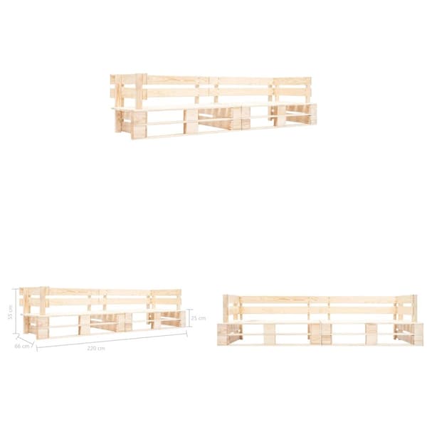 2-personers pallesofa til haven træ naturfarvet - Pallesofa - Pallesofaer - Home & Living