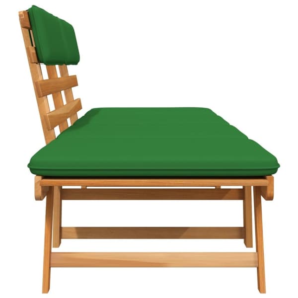 Trädgårdsbänk med dynor 2-i-1 190 cm massivt akaciaträ - Utomhussolstol - Utomhussolstolar - Home & Living