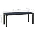 Miniatyrbillede 7 af 7: Havebænk 110 cm stål og WPC sort - Havebænk - Havebænke - Home & Living