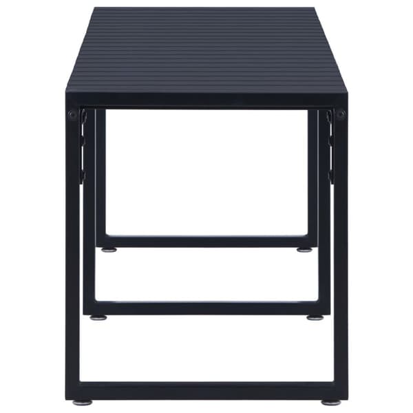 Trädgårdsbänk 180 cm PS-skiva svart - Trädgårdsbänk - Utomhusbänk - Home & Living
