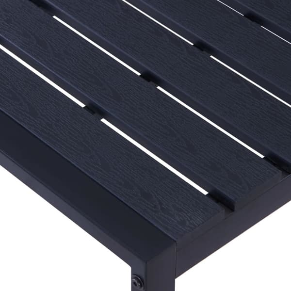 Trädgårdsbänk 180 cm PS-skiva svart - Trädgårdsbänk - Utomhusbänk - Home & Living