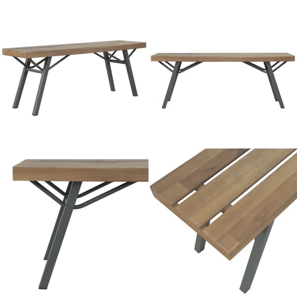 Puutarhapenkki 120 cm täysi akaasiapuu - Puutarhapenkki - Puutarhapenkit - Home & Living