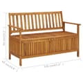 Pikkukuva 9 / 9: Puutarhan säilytyspenkki 120 cm täysi akaasiapuu - Penkki - Penkit - Home & Living