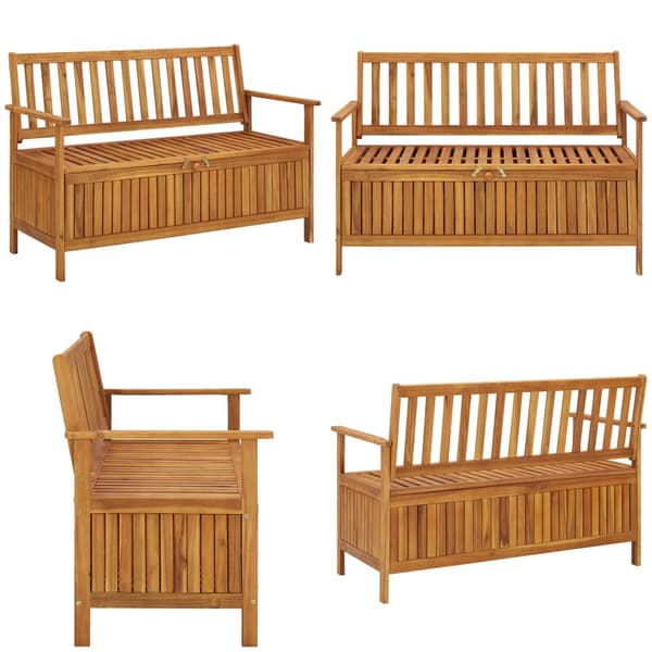 Puutarhan säilytyspenkki 120 cm täysi akaasiapuu - Penkki - Penkit - Home & Living