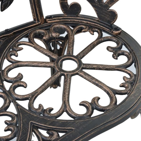 Cafébänk 100 cm brons gjuten aluminium - Trädgårdsbänk - Trädgårdsbänkar - Home & Living