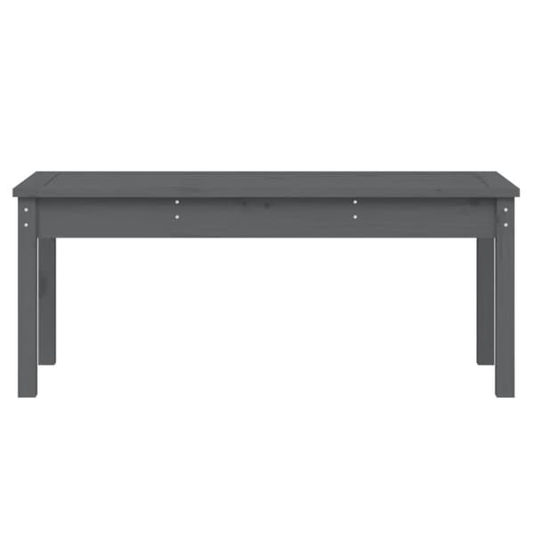 Trädgårdsbänk grå 109x44x45 cm massiv furu - Trädgårdssoffa -trädgård Soffa - Trädgårdssoffor - Home & Living