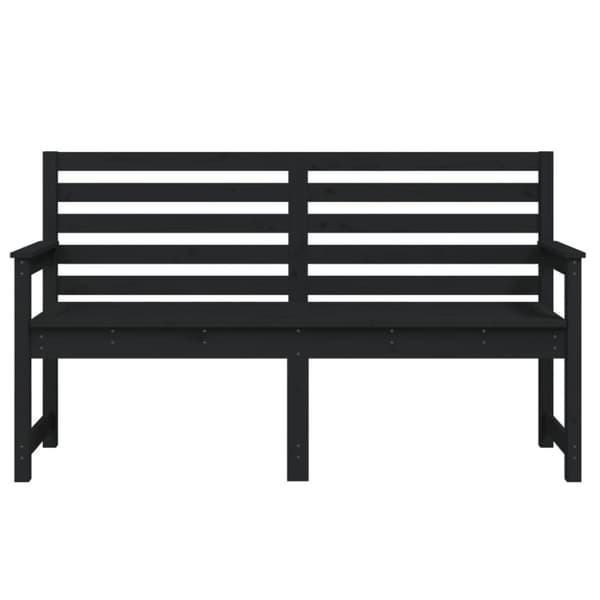 Puutarhapenkki musta 159,5x48x91,5 cm täysi mänty - Puutarhapenkki - Puutarhapenkit - Home & Living