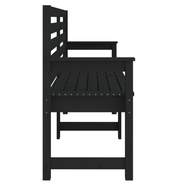 Puutarhapenkki musta 159,5x48x91,5 cm täysi mänty - Puutarhapenkki - Puutarhapenkit - Home & Living
