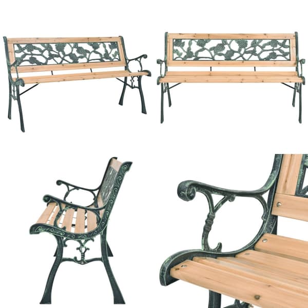 Trädgårdsbänk 122 cm trä - Trädgårdsbänk - Trädgårdsbänkar - Home & Living
