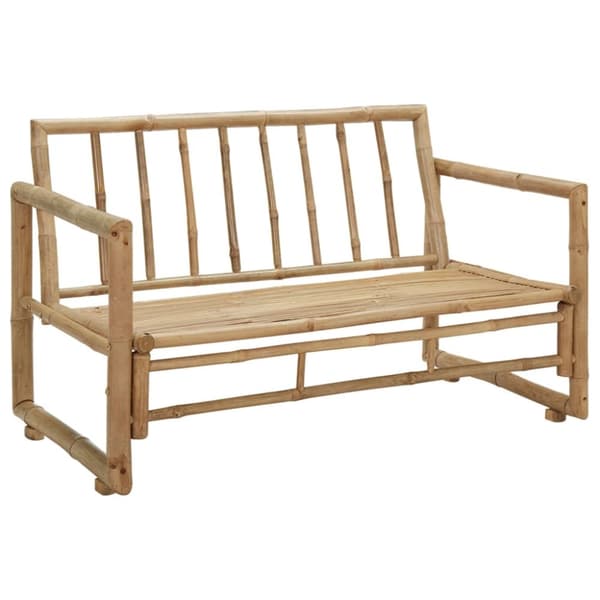 Trädgårdsbänk med dynor 115 cm bambu - Trädgårdsbänk - Trädgårdsbänkar - Home & Living