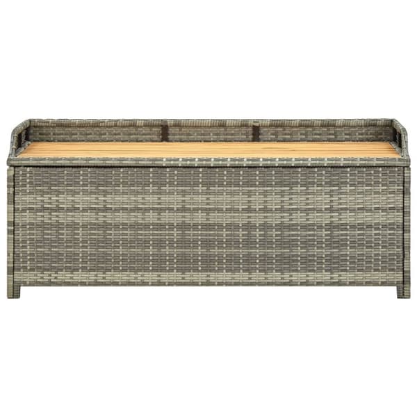 Havebænk med opbevaring 120 cm polyrattan grå - Opbevaringsbænk - Opbevaringsbænke - Home & Living