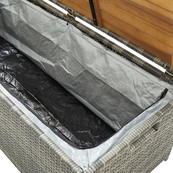 Havebænk med opbevaring 120 cm polyrattan grå - Opbevaringsbænk - Opbevaringsbænke - Home & Living
