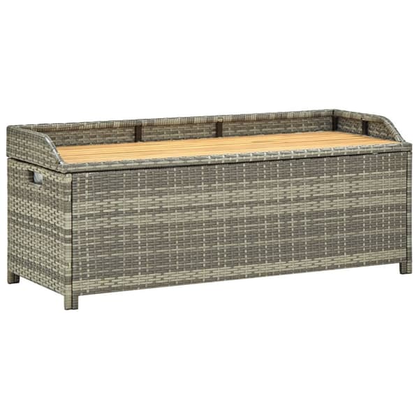 Havebænk med opbevaring 120 cm polyrattan grå - Opbevaringsbænk - Opbevaringsbænke - Home & Living