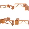 Pikkukuva 1 / 8: Kulmapenkki kukkalaatikolla 117x117x40 cm täysi akaasiapuu - Puutarhapenkki - Puutarhapenkit - Home & Living