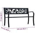 Miniatyrbillede 8 af 8: Havebænk 125 cm stål sort - Havebænk - Havebænke - Home & Living