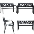 Miniatyrbillede 1 af 8: Havebænk 125 cm stål sort - Havebænk - Havebænke - Home & Living