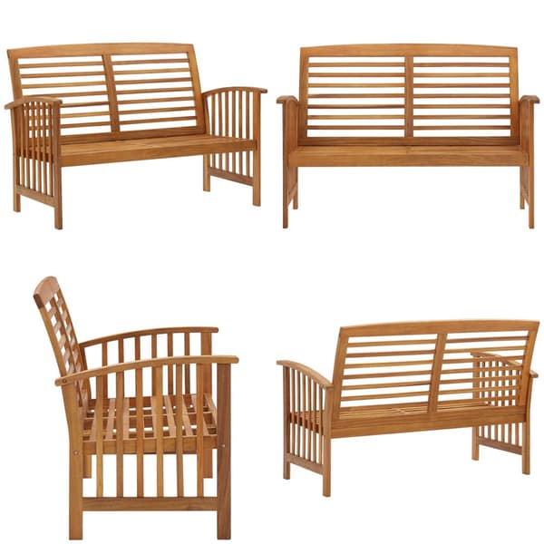 Trädgårdsbänk 119 cm massivt akaciaträ - Trädgårdsbänk - Trädgårdsbänkar - Home & Living