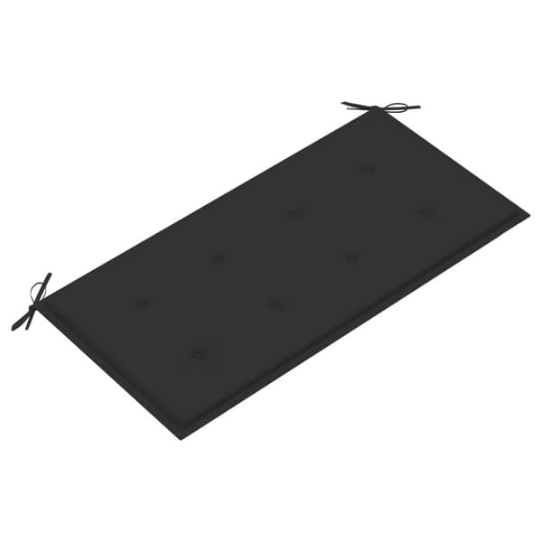 Havebænk med antracitgrå hynde 112 cm massivt teaktræ - Havebænk - Havebænke - Home & Living