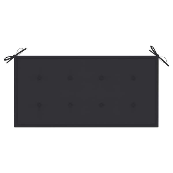 Havebænk med antracitgrå hynde 112 cm massivt teaktræ - Havebænk - Havebænke - Home & Living