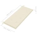 Miniatyrbillede 10 af 10: Foldbar havebænk med hynde 118 cm bambus - Havebænk - Havebænke - Home & Living