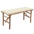 Miniatyrbillede 2 af 10: Foldbar havebænk med hynde 118 cm bambus - Havebænk - Havebænke - Home & Living