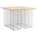 Miniatyrbillede 3 af 9: Havebænk med gabiondesign 100x102x72 cm massivt fyrretræ - Havebænk - Havebænke - Home & Living