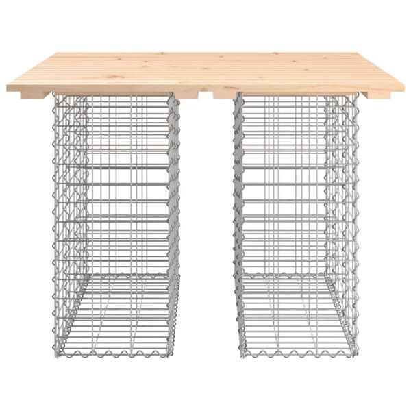 Havebænk med gabiondesign 100x102x72 cm massivt fyrretræ - Havebænk - Havebænke - Home & Living