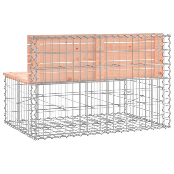 Havebænk med gabiondesign 103x70x65 cm massivt douglasgran - Havebænk - Havebænke - Home & Living