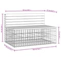 Miniatyrbillede 9 af 9: Havebænk med gabiondesign 103x70x65 cm massivt douglasgran - Havebænk - Havebænke - Home & Living