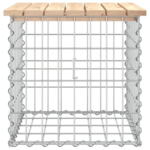 Havebænk med gabiondesign 43x44x42 cm massivt fyrretræ - Havebænk - Havebænke - Home & Living