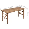 Miniatyrbillede 9 af 10: Foldbar havebænk med hynde 118 cm bambus - Havebænk - Havebænke - Home & Living