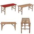 Miniatyrbillede 1 af 10: Foldbar havebænk med hynde 118 cm bambus - Havebænk - Havebænke - Home & Living