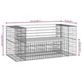 Miniatyrbild 9 av 9: Trädgårdsbänk gabion-design 143x71x65,5 cm massivt douglasträ - Trädgårdssoffa -trädgård Soffa - Trädgårdssoffor - Home & Living