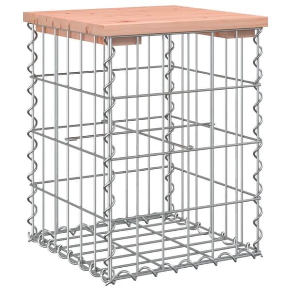 Trädgårdsbänk gabion-design 33x31x42 cm massivt douglasträ - Trädgårdssoffa -trädgård Soffa - Trädgårdssoffor - Home & Living