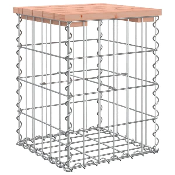 Trädgårdsbänk gabion-design 33x31x42 cm massivt douglasträ - Trädgårdssoffa -trädgård Soffa - Trädgårdssoffor - Home & Living