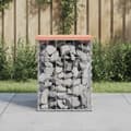 Miniatyrbild 2 av 9: Trädgårdsbänk gabion-design 33x31x42 cm massivt douglasträ - Trädgårdssoffa -trädgård Soffa - Trädgårdssoffor - Home & Living