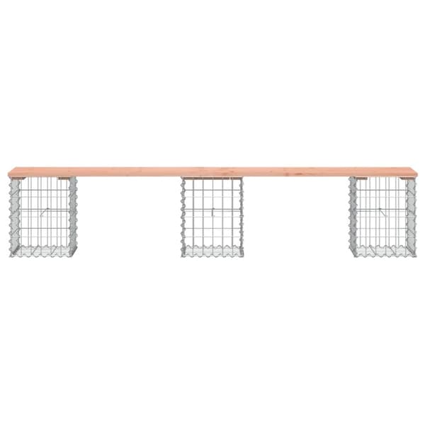 Havebænk med gabiondesign 203x31x42 cm massivt douglasgran - Havebænk - Havebænke - Home & Living